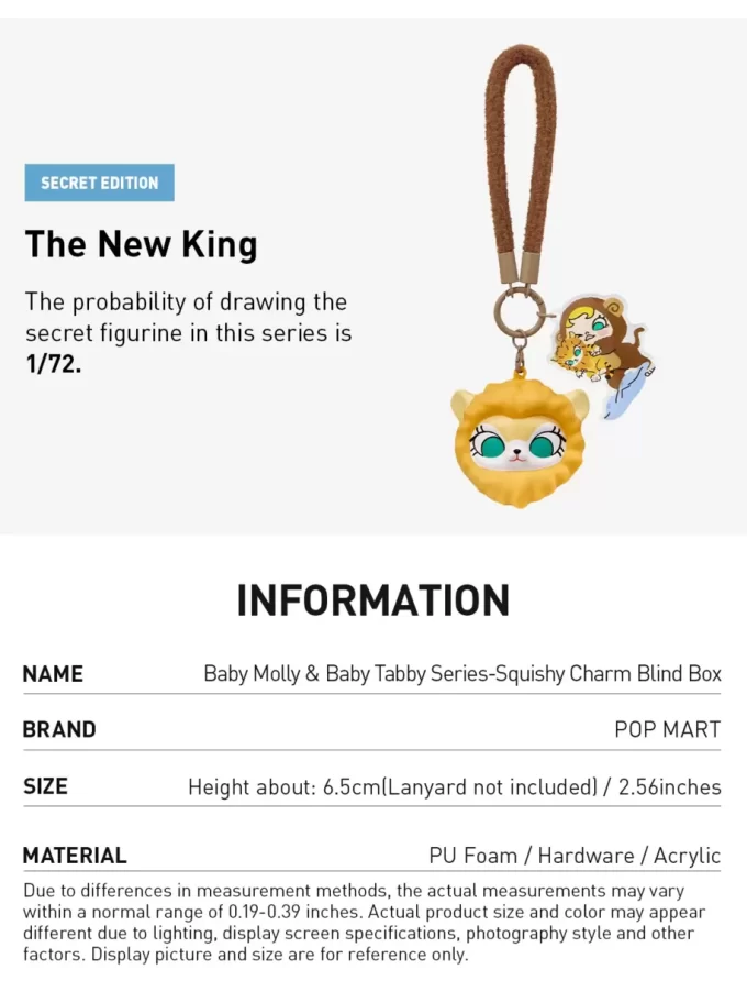 Baby Molly & Baby Tabby Series – Scatola cieca con ciondolo Pinch Baby Molly & Baby Tabby Series – Scatola cieca con ciondolo Pinch
