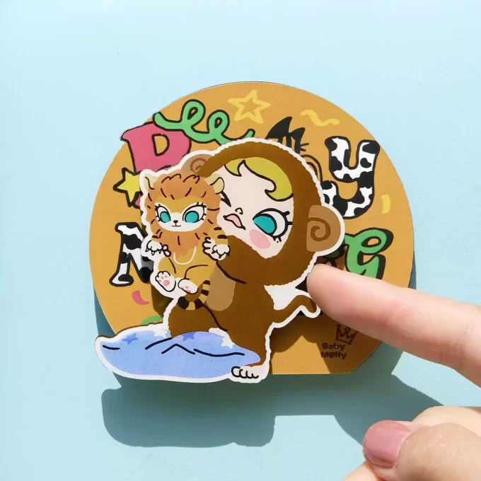 Baby Molly & Baby Tabby Series – Scatola cieca con magnete per frigorifero Baby Molly & Baby Tabby Series – Scatola cieca con magnete per frigorifero