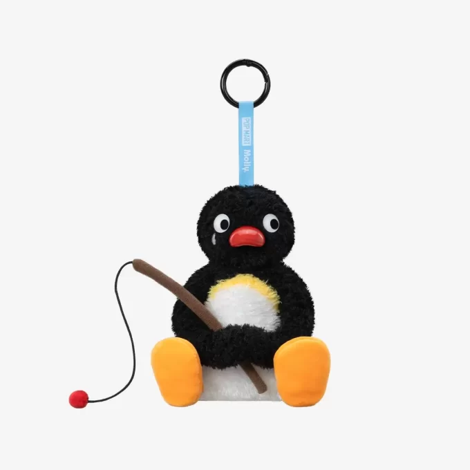 Baby Molly × Pingu Happy Fishing Series – Ciondolo in peluche in vinile, scatola cieca