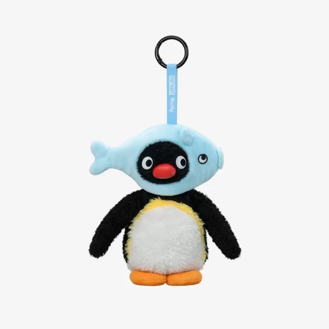 Baby Molly × Pingu Happy Fishing Series – Ciondolo in peluche in vinile, scatola cieca