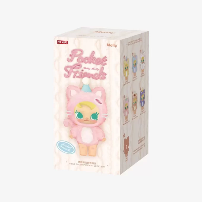 Baby Molly Pocket Friends Series – Ciondolo in peluche in vinile, scatola cieca