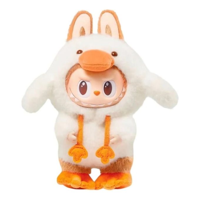 Biglietto da appendere in vinile con peluche della fiaba della foresta di Labubu