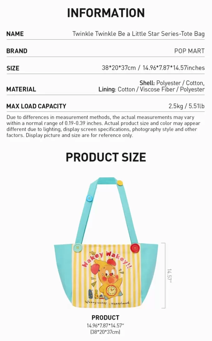 Borsa tote Twinkle Twinkle Be A Little Star Series