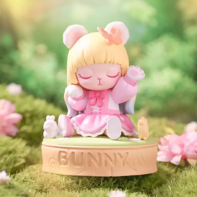 BUNNY Figurina rosa a forma di cuore