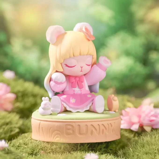 BUNNY Figurina rosa a forma di cuore