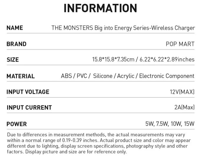 Caricabatterie wireless della serie Big Into Energy dei MONSTERS Caricabatterie wireless della serie Big Into Energy dei MONSTERS