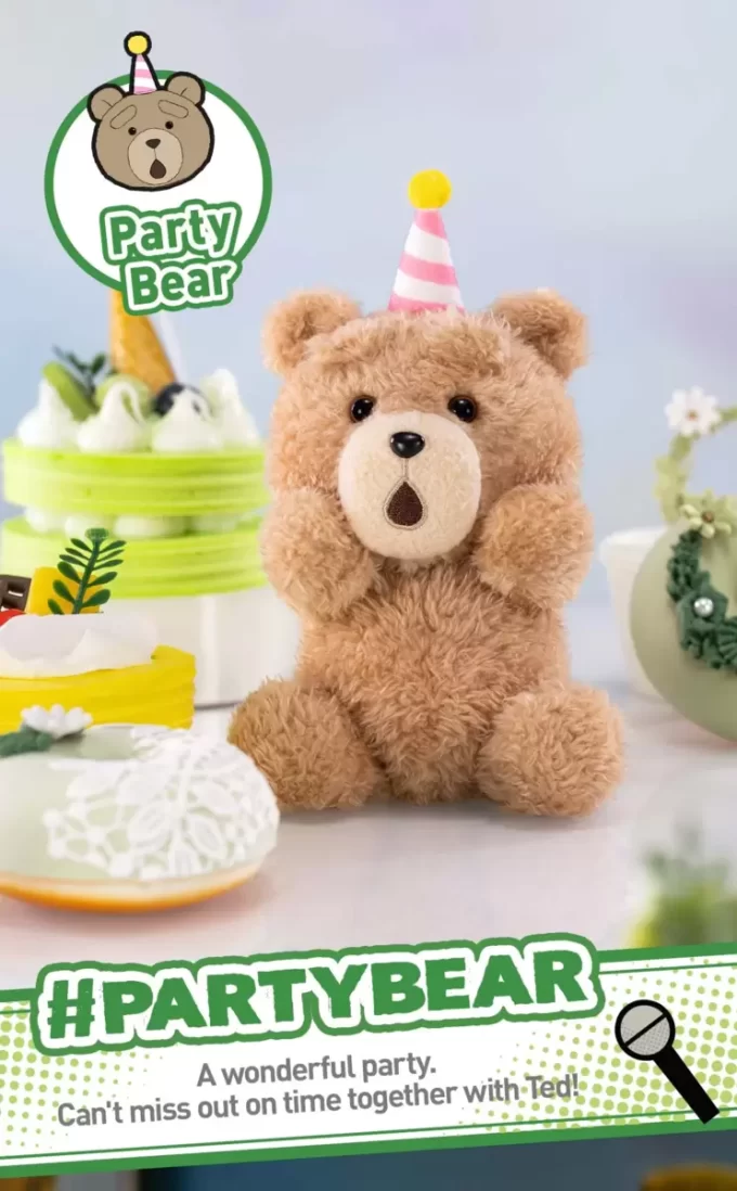 Ciondolo di peluche a forma di orsetto Ted2 Ciondolo di peluche a forma di orsetto Ted2