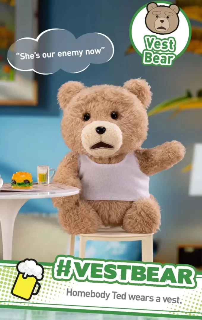 Ciondolo di peluche a forma di orsetto Ted2 Ciondolo di peluche a forma di orsetto Ted2