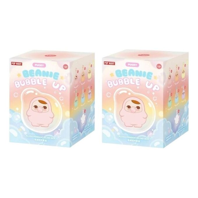 Ciondolo di peluche Pucky Beanie Bubble Up in confezioni sigillate (2 scatole cieche)