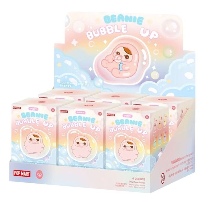 Ciondolo di peluche Pucky Beanie Bubble Up in confezioni sigillate (6 scatole cieche)