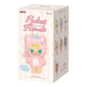 Ciondolo in peluche in vinile Baby Molly Pocket Friends, confezione sigillata (1 scatola cieca)