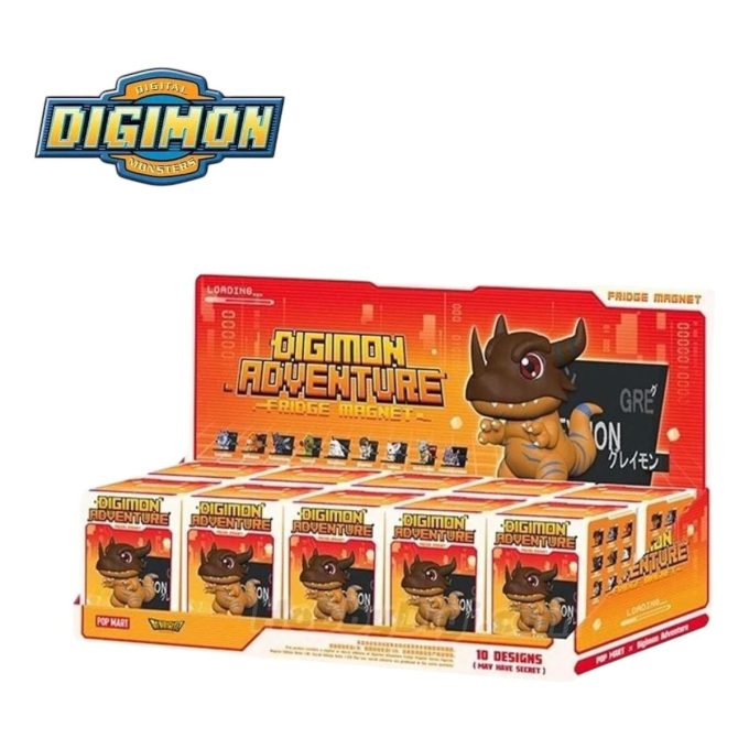Confezione sigillata con magnete da frigorifero Digimon (10 scatole cieche)