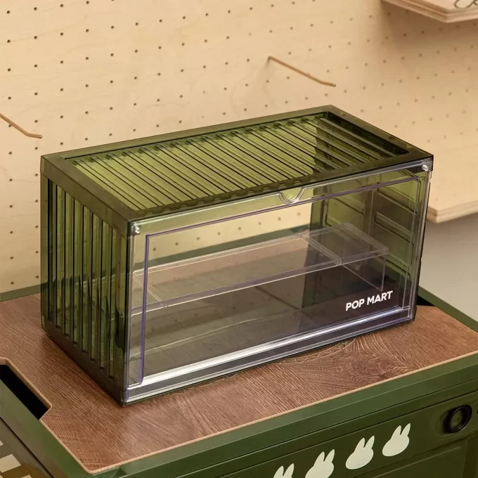 Contenitore espositivo assemblato POP MART (verde trasparente)