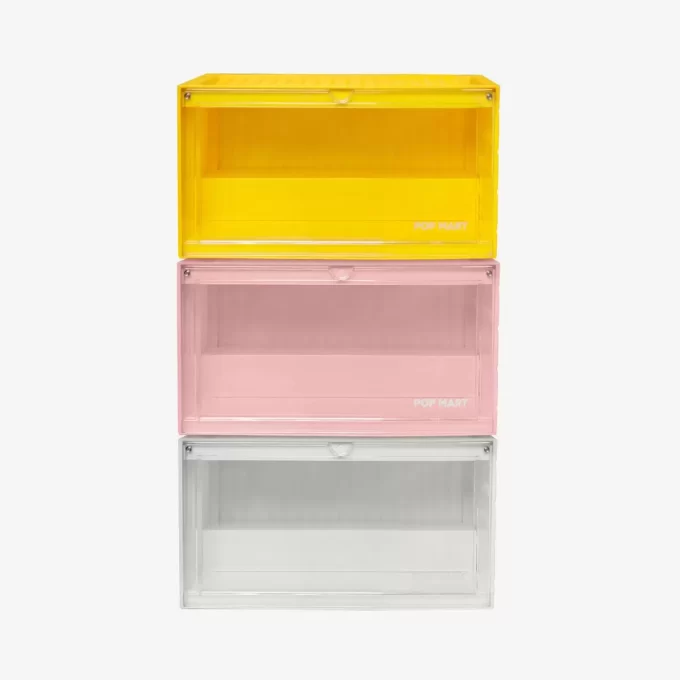 Contenitore espositivo luminoso POP MART (bianco, giallo e rosa)