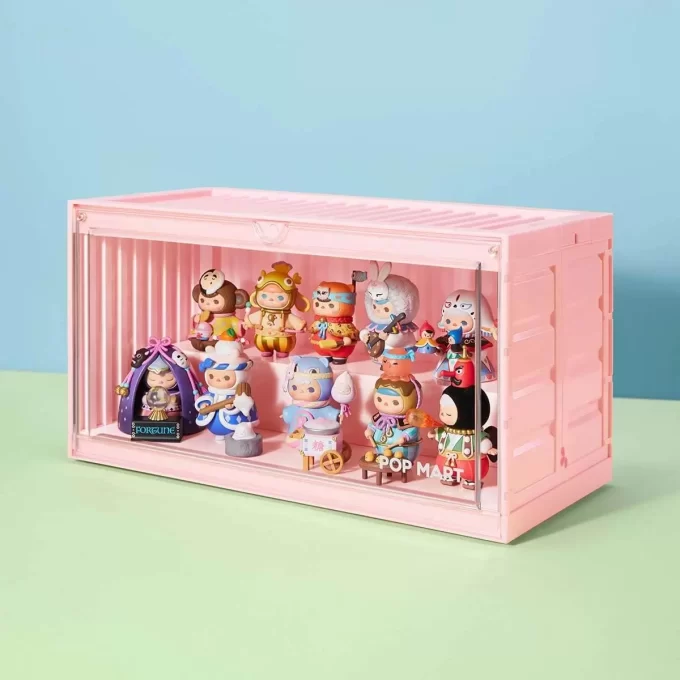 Contenitore espositivo luminoso POP MART (bianco, giallo e rosa)
