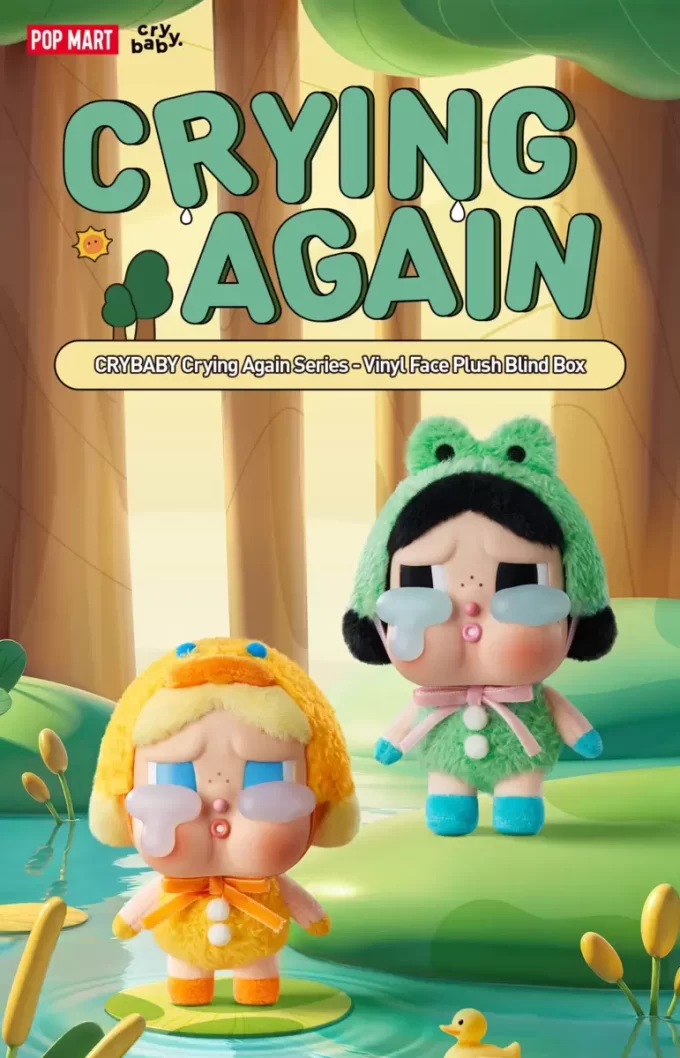 CRYBABY Crying Again Series – Confezione cieca di peluche con faccia in vinile
