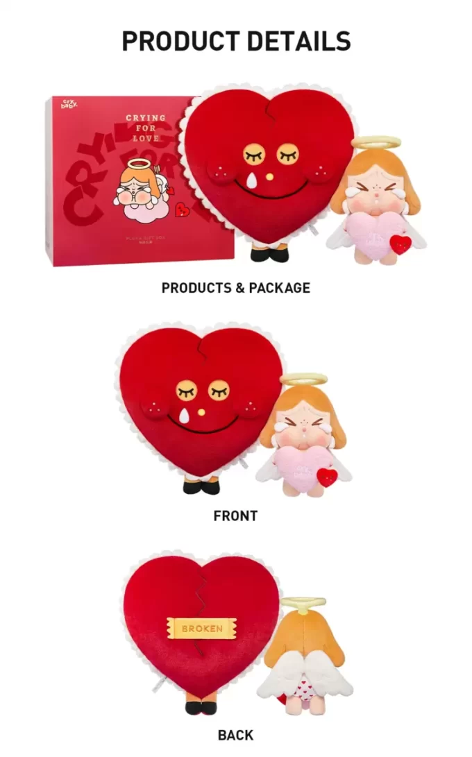 CRYBABY Serie Crying For Love – Confezione regalo in peluche CRYBABY Serie Crying For Love – Confezione regalo in peluche