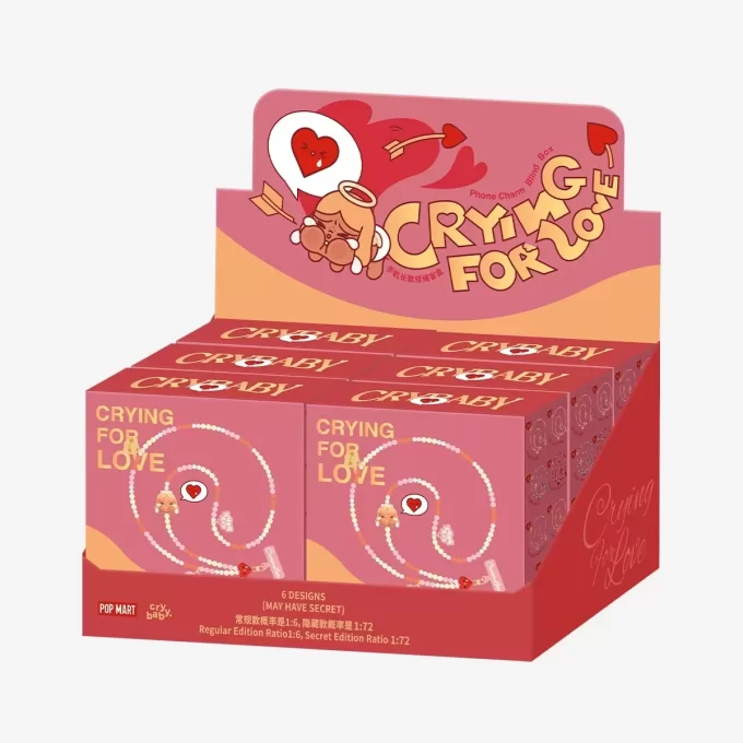 CRYBABY Serie Crying For Love – Scatola cieca con ciondolo per telefono CRYBABY Serie Crying For Love – Scatola cieca con ciondolo per telefono
