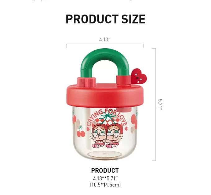 CRYBABY Serie Crying For Love – Tazza con cannuccia CRYBABY Serie Crying For Love – Tazza con cannuccia