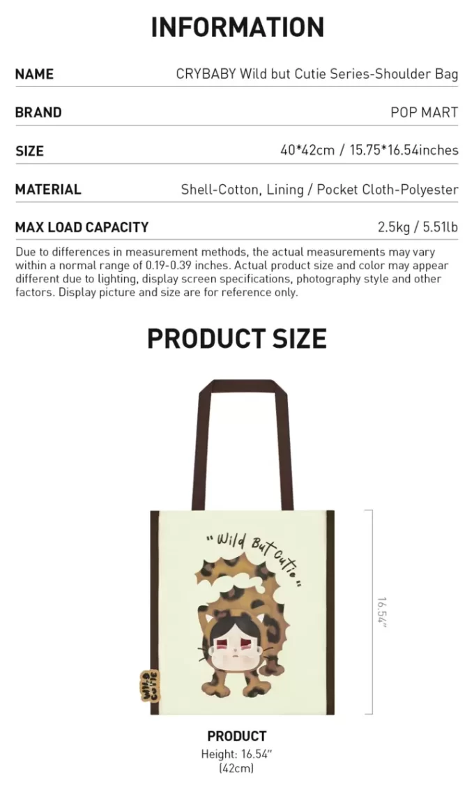 CRYBABY Wild But Cutie Series – Borsa a tracolla CRYBABY Wild But Cutie Series – Borsa a tracolla