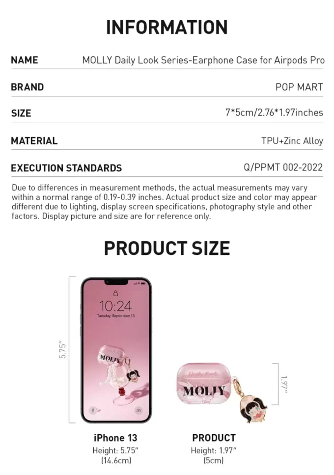Custodia per auricolari MOLLY Daily Look Series per Airpods Pro