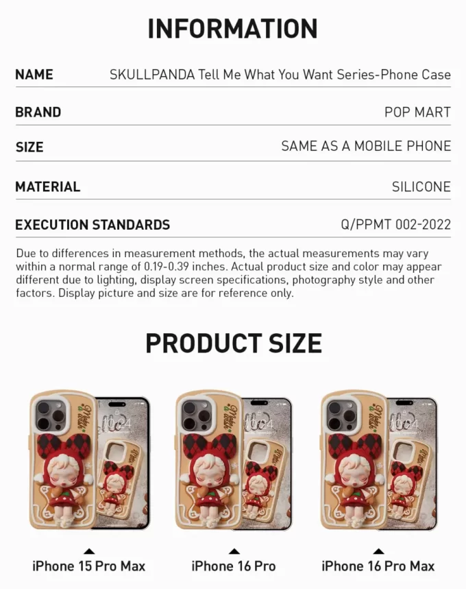 Custodia per telefono della serie Tell Me What You Want di SKULLPANDA Custodia per telefono della serie Tell Me What You Want di SKULLPANDA