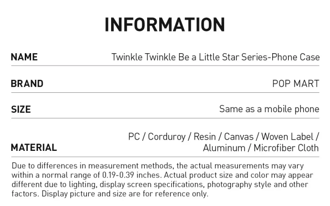 Custodia per telefono Twinkle Twinkle Be A Little Star Series Custodia per telefono Twinkle Twinkle Be A Little Star Series