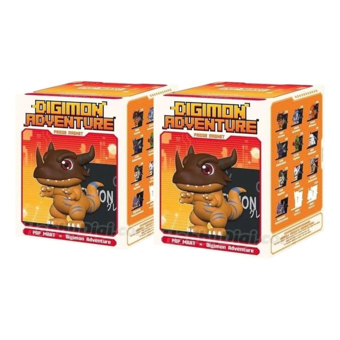 Custodia sigillata con magnete da frigorifero Digimon (2 scatole cieche)