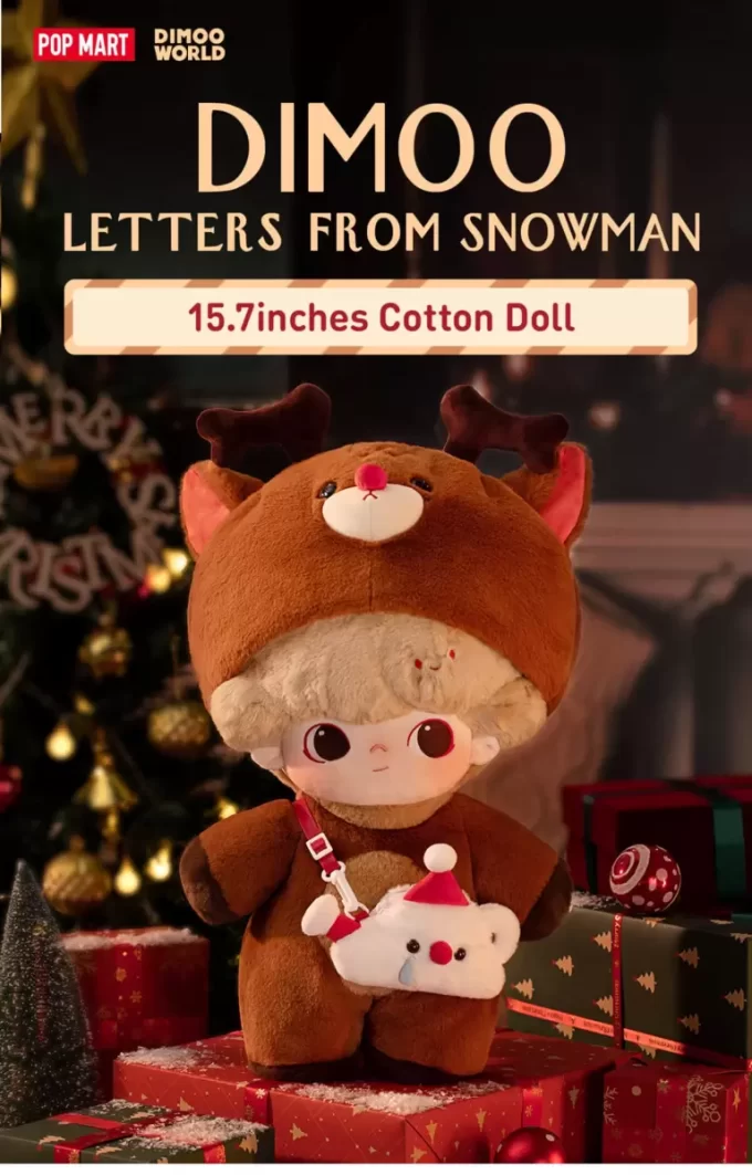 DIMOO Lettere dalla serie Snowman – Bambola di cotone da 15,7 pollici