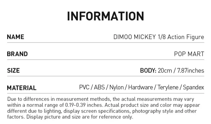 DIMOO MICKEY 1/8 Action Figure