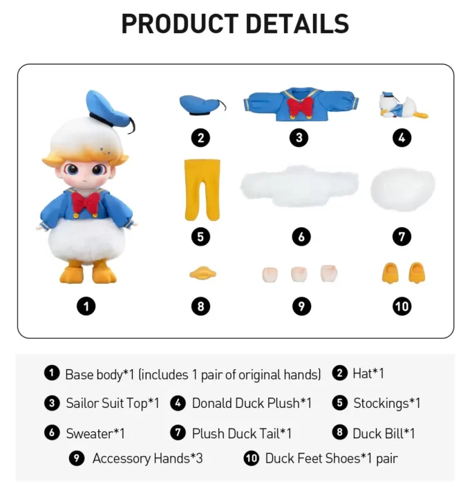 DIMOO Paperino 1/8 Action Figure