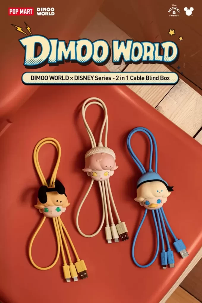DIMOO WORLD × DISNEY Series-2 in 1 Cable Blind Box