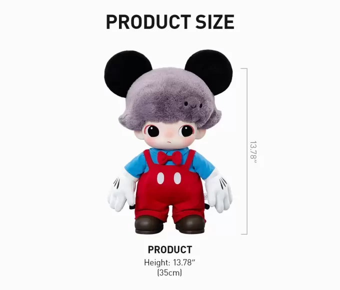 DIMOO WORLD × DISNEY Series-Borsa in peluche in vinile di Topolino