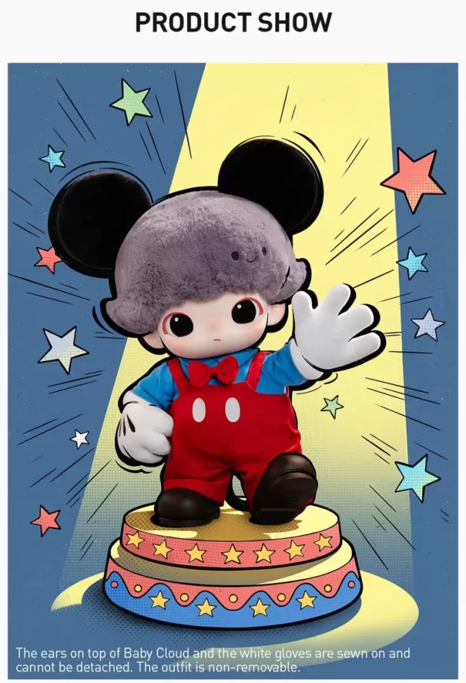 DIMOO WORLD × DISNEY Series-Borsa in peluche in vinile di Topolino