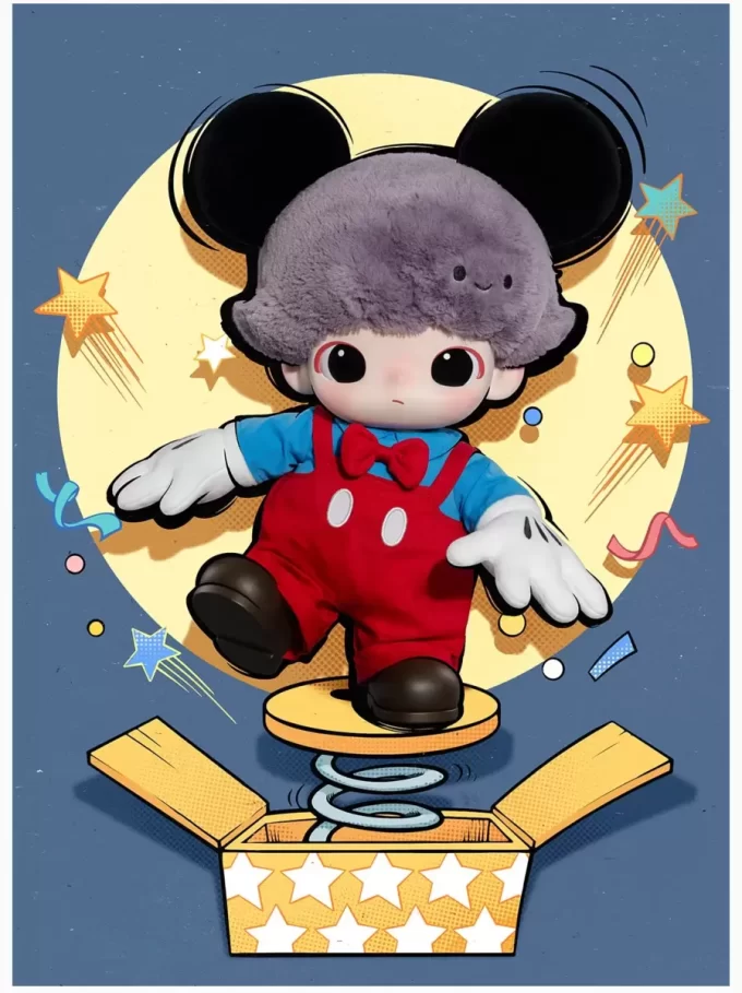 DIMOO WORLD × DISNEY Series-Borsa in peluche in vinile di Topolino