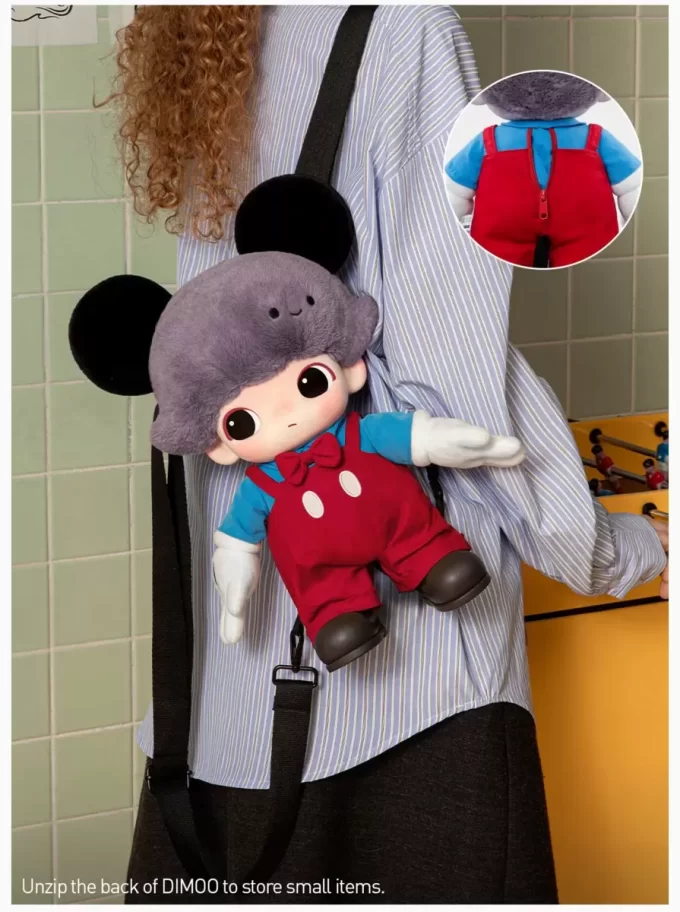 DIMOO WORLD × DISNEY Series-Borsa in peluche in vinile di Topolino
