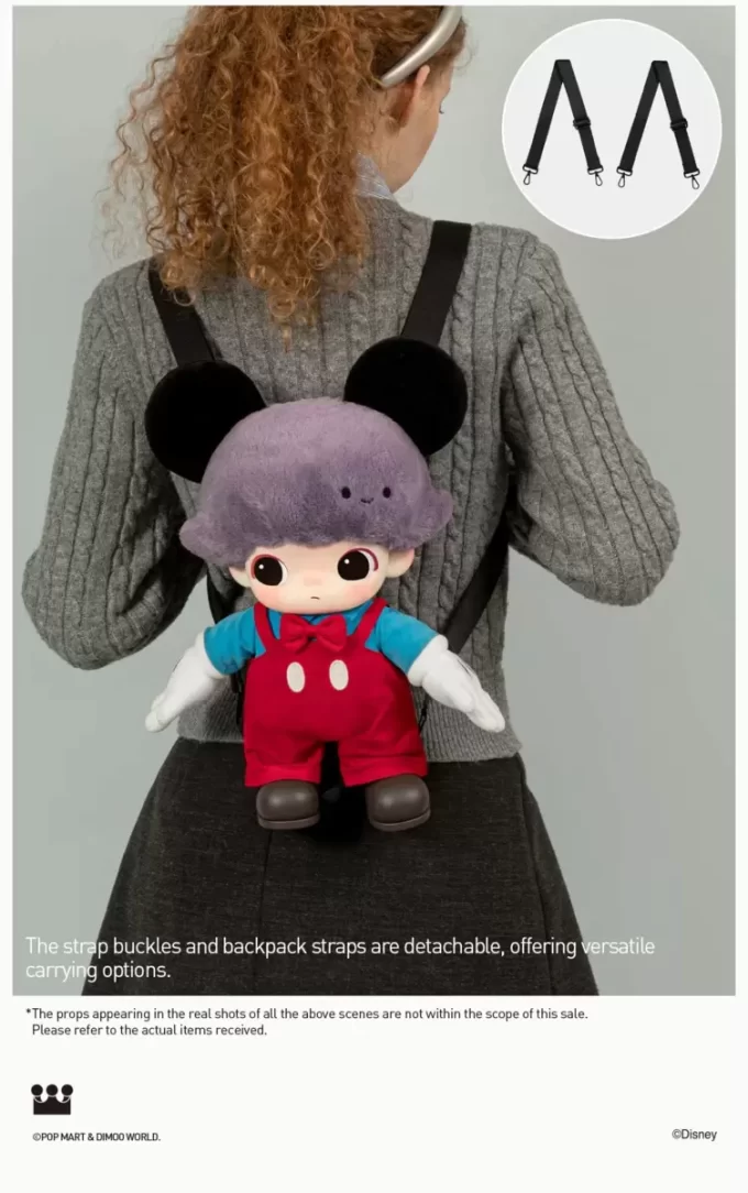 DIMOO WORLD × DISNEY Series-Borsa in peluche in vinile di Topolino