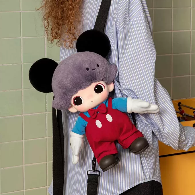 DIMOO WORLD × DISNEY Series-Borsa in peluche in vinile di Topolino