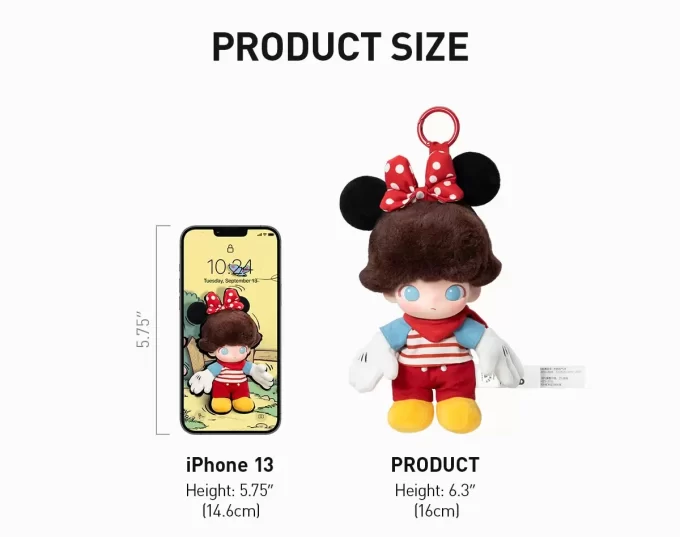 DIMOO WORLD × DISNEY Series – Portachiavi in  peluche in vinile, confezione cieca