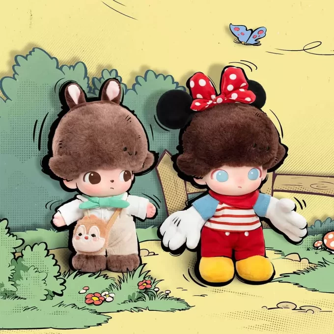 DIMOO WORLD × DISNEY Series – Portachiavi in  peluche in vinile, confezione cieca