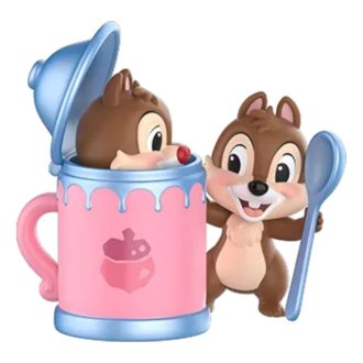 Disney Chip & Dale Fun Loving Brother Series Figures “Gattino che nasconde la tazza da tè”