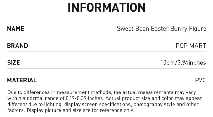 Figura del coniglietto pasquale Sweet Bean