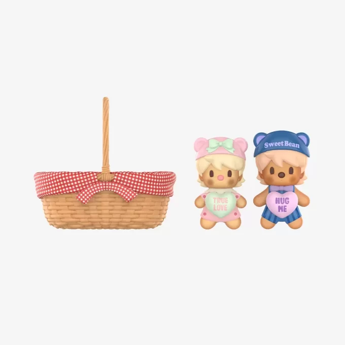 Figurina a forma di cestino di biscotti a forma di fagioli dolci