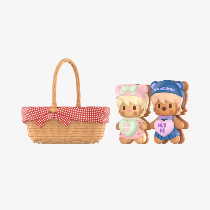 Figurina a forma di cestino di biscotti a forma di fagioli dolci