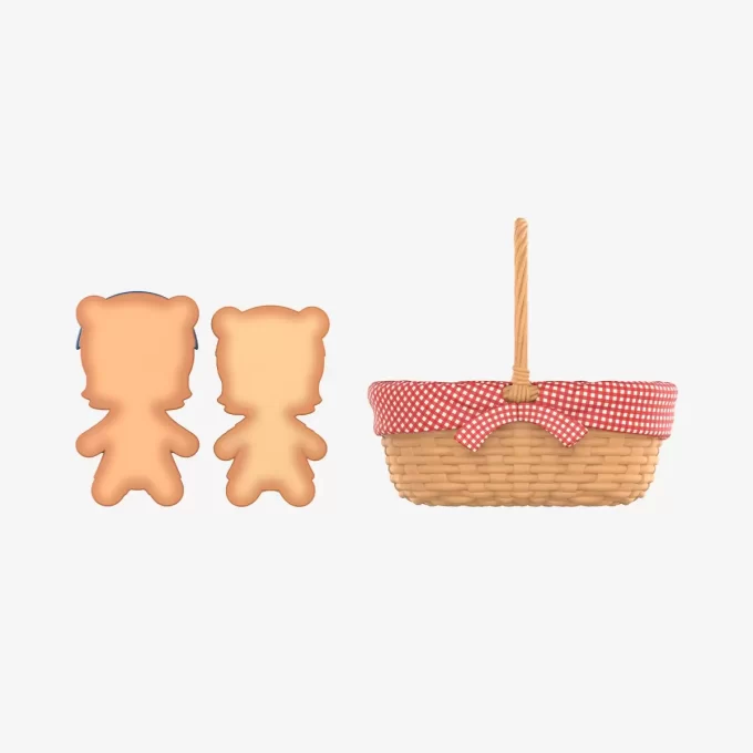 Figurina a forma di cestino di biscotti a forma di fagioli dolci