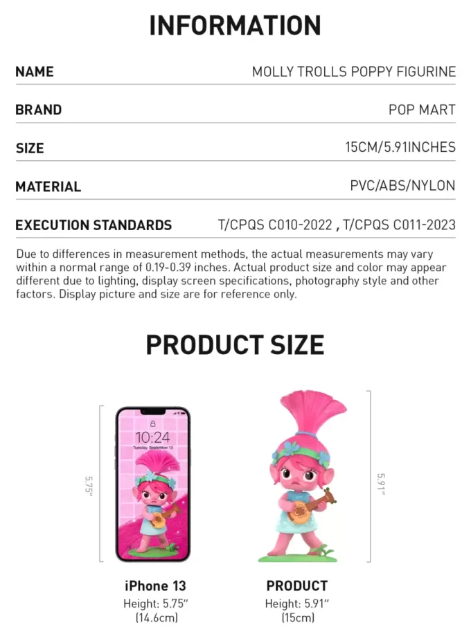 Figurina di Poppy dei Trolls di Molly