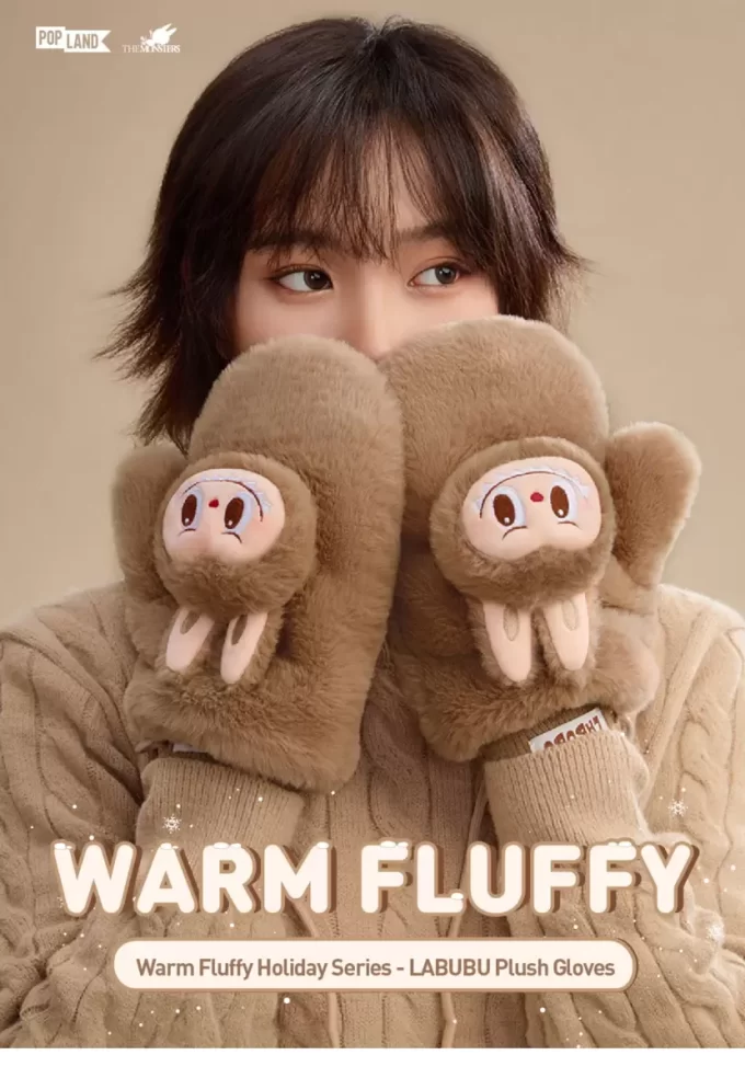 Guanti di peluche LABUBU della serie Warm Fluffy Holiday Guanti di peluche LABUBU della serie Warm Fluffy Holiday