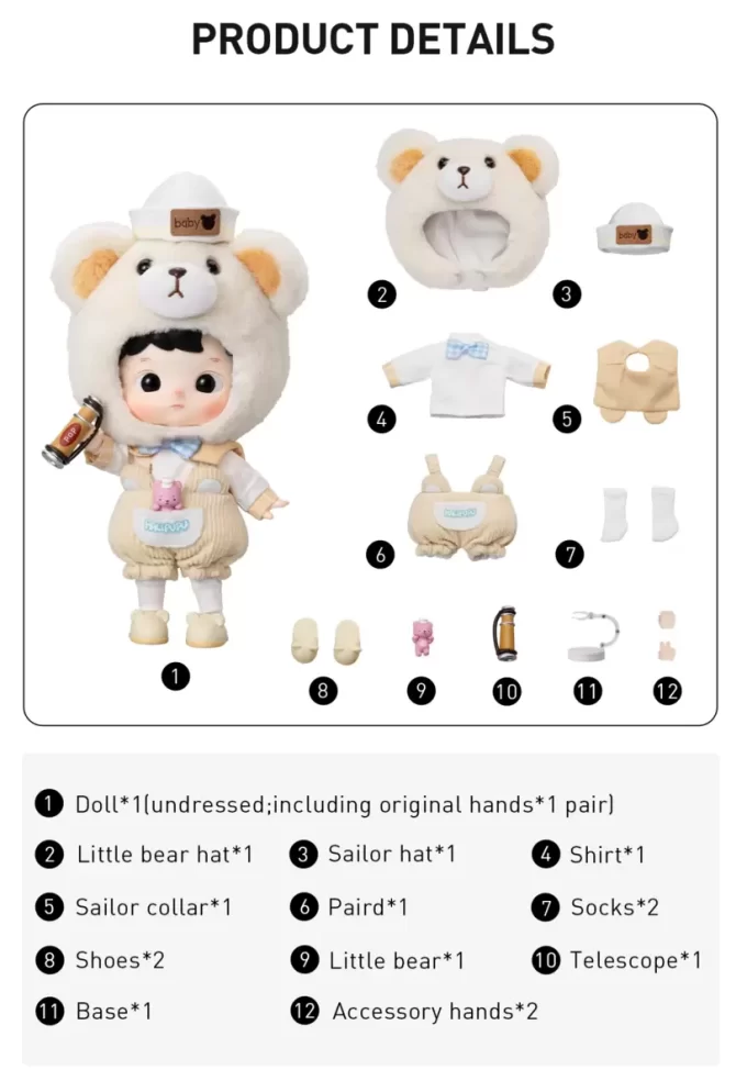 HACIPUPU Capitano Orso Action Figure