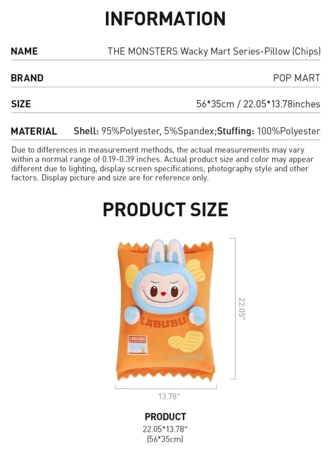 LA SERIE DEI MOSTRI Wacky Mart – Cuscino (Chips)