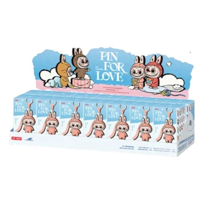 Labubu Pin for Love – Ciondolo in peluche, confezione cieca (N-Z) (14 confezioni cieche)